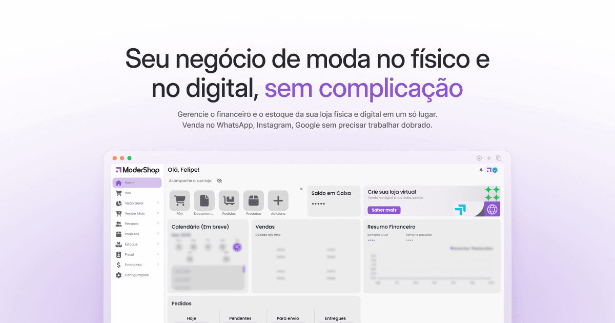 Dashboard do ModerShop